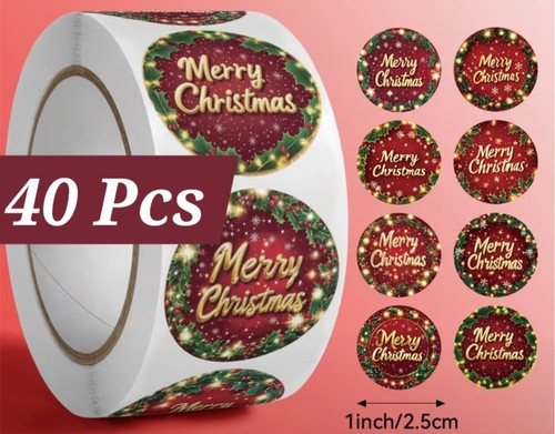 40x adesivi buon natale - 40x,