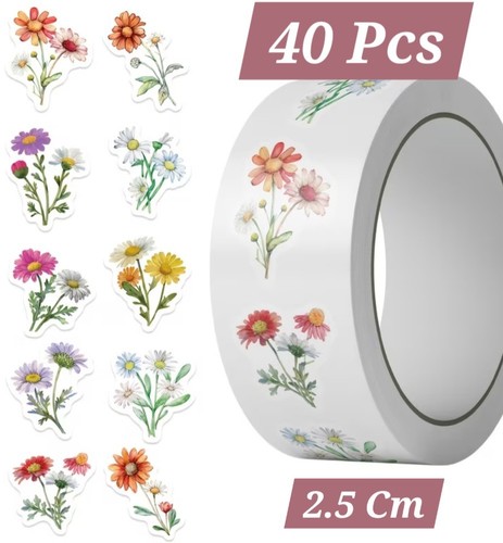 40x adesivi fiori - fiori, floreali