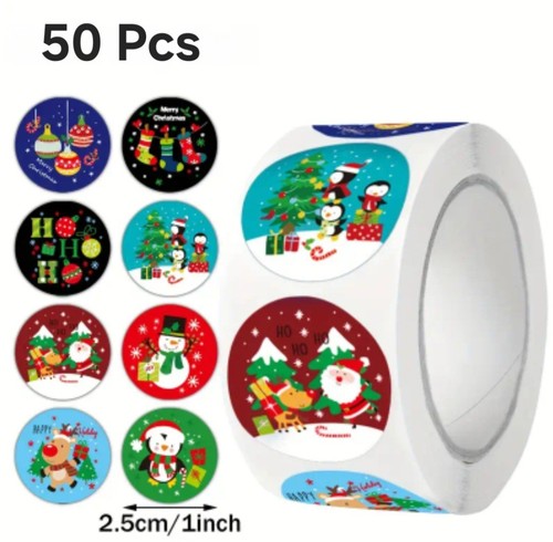 50x adesivi buon natale - buon,