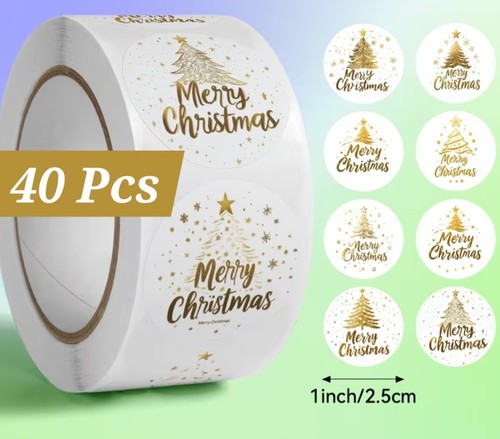 40x adesivi buon - buon, natale