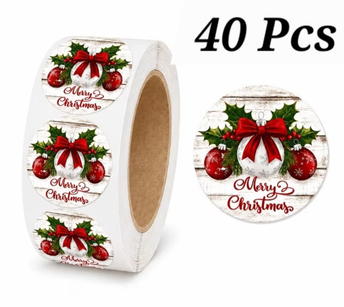 40x adesivi buon - 40x, natale