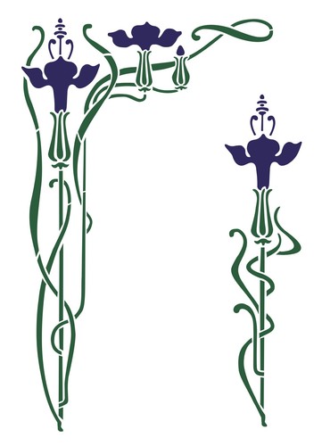 Art nouveau angolo stencil - art,