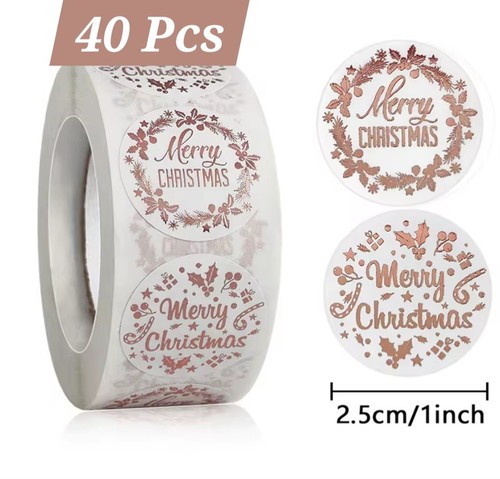 40x adesivi buon natale - adesivi,