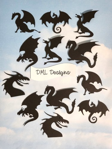 Die cuts dragon nero - cuts, 12