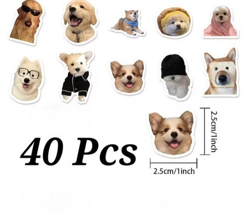 40x adesivi meme cane