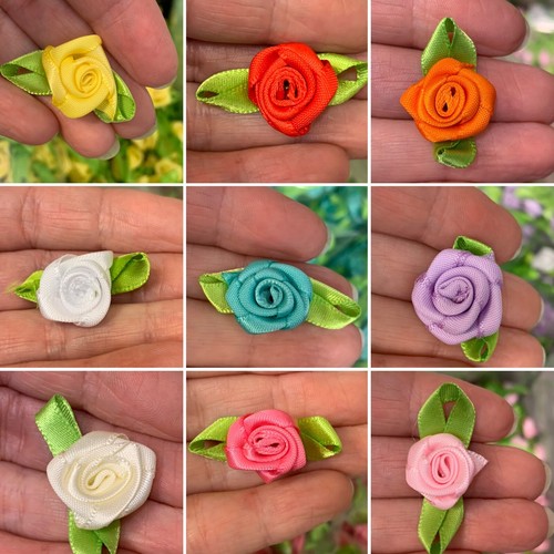Big rose buds nastro raso - rose,