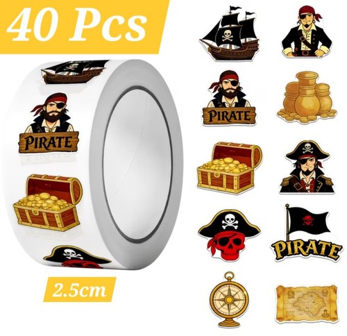 40x adesivi nave pirata buste - 40x,