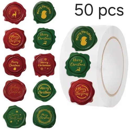 50x adesivi sigillo cera buon - sigillo,