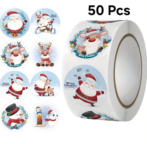 50x adesivi natalizi etichette - adesivi,
